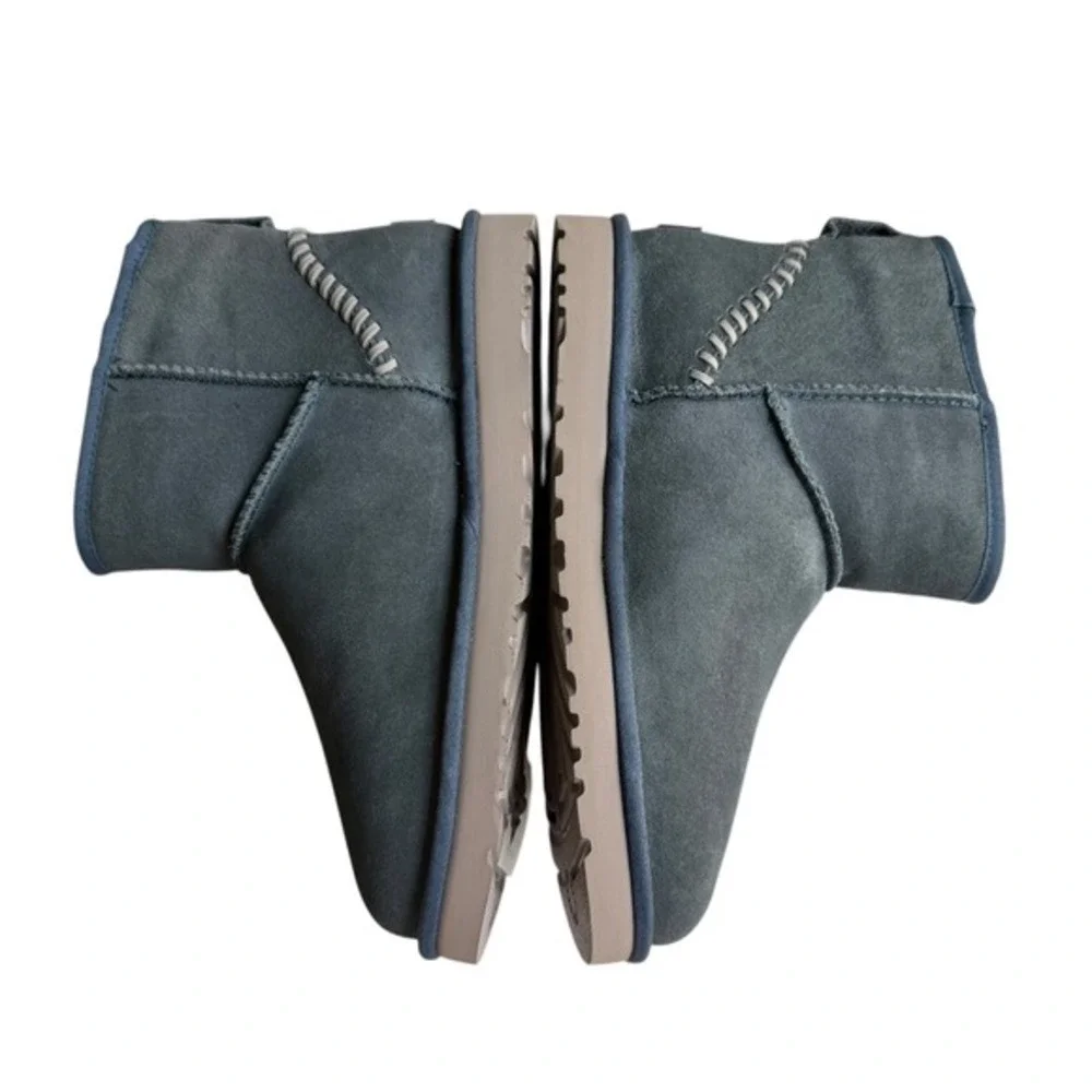 NEW UGG Australia Mens Classic Mini Deco Imperial Blue Suede Boots Size 9